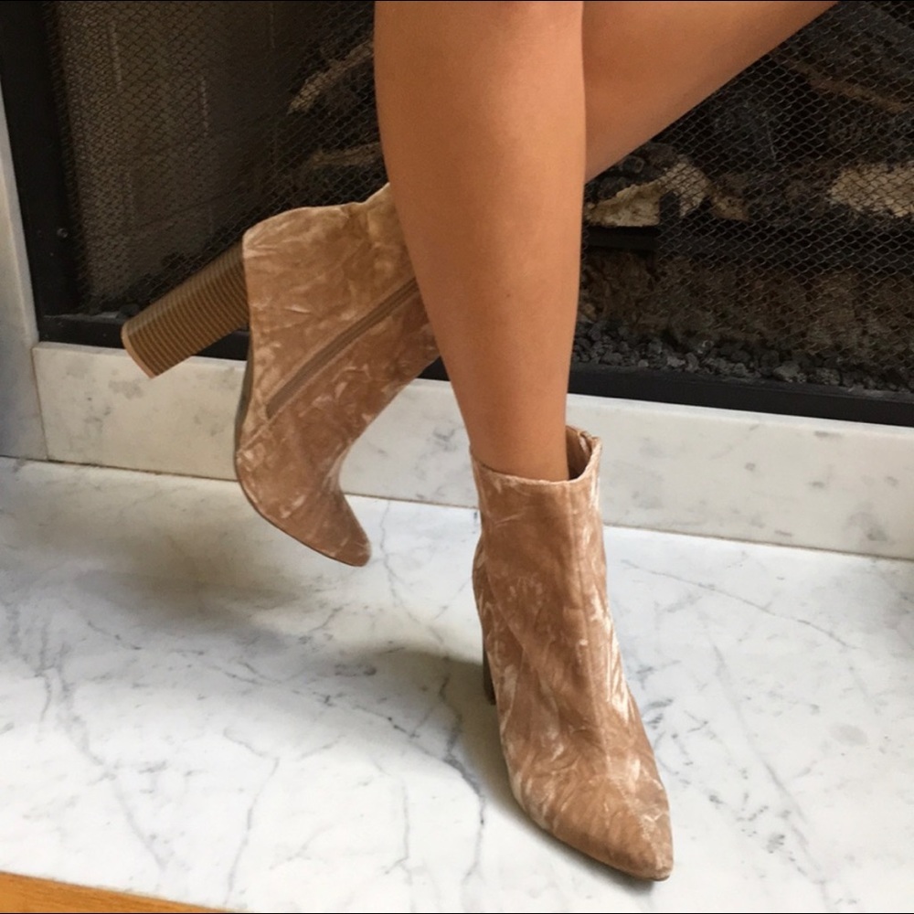 Crushed Velvet Bootie